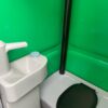 Handwas unit toiletcabine groen