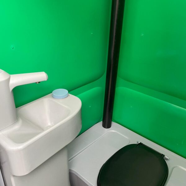 Handwas unit toiletcabine groen