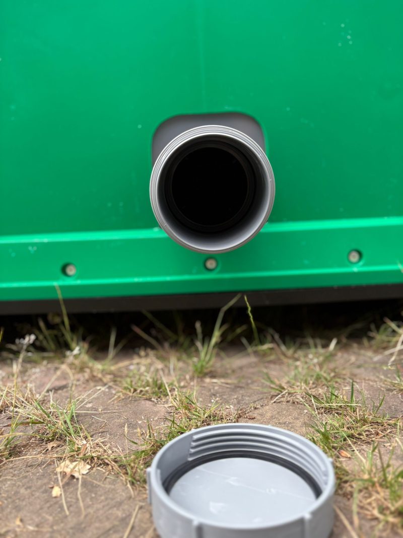 Open afvoer dixie toilet