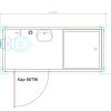 Plattegrond privé sanitair
