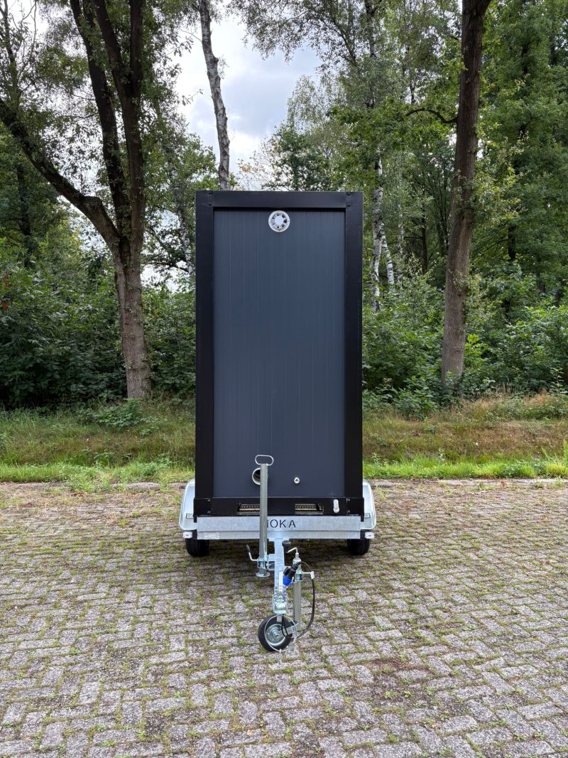 Single toiletwagen achterkant