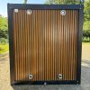 Achterzijde en aansluitingen prive sanitair campings