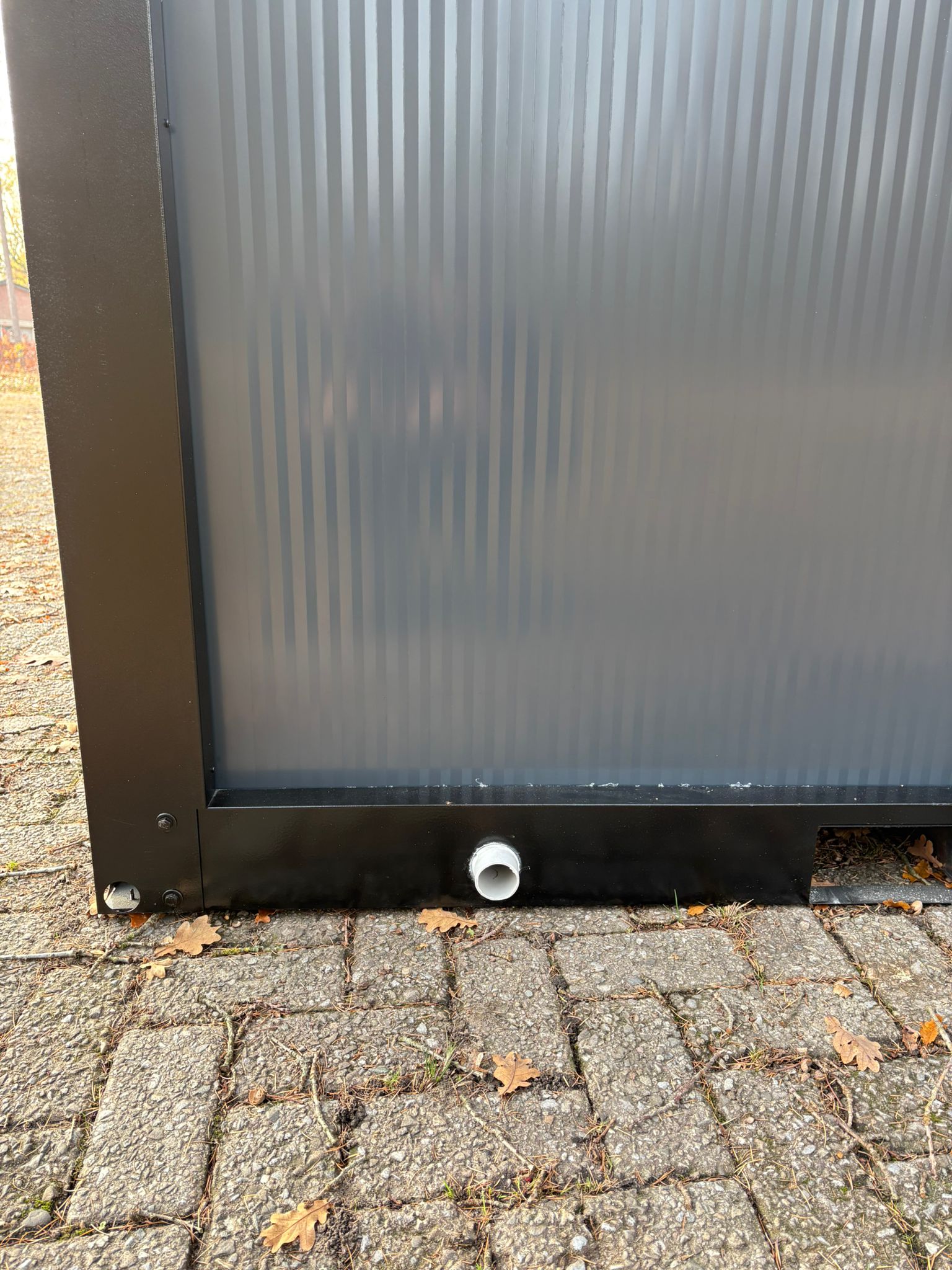 Vloerput afvoer douche unit met omkleedruimte Afvoer vloerput douche unit met omkleedruimte