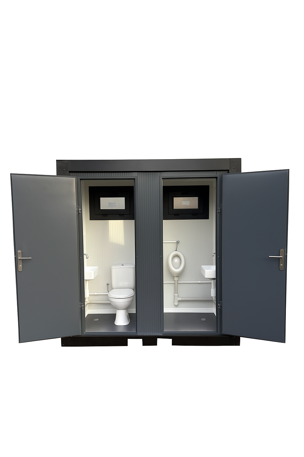 toilet + urinoir unit vooraanzicht