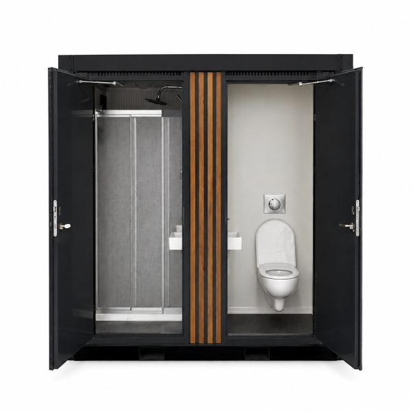 Toilet + douche unit ook we badkamer unit kopen bij mobieltoiletkopen.nl